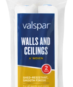 Valspar® 2-Pack 6-in x 3/8-in Walls and Ceilings Woven Mini Roller Cover
