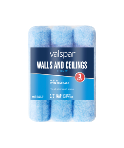 Valspar® Walls and Ceilings 3-Pack 9-in x 3/8-in Knit Roller Cover