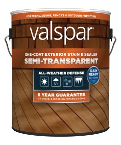 Valspar® One-Coat Semi-Transparent Stain & Sealer